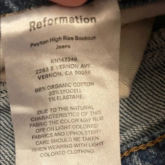 Reformation Peyton High-Rise Bootcut Blue Jeans Sz 31 - Picture 3 of 8
